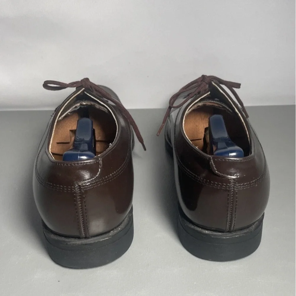 VELVET-EEZ USPS Postman Mason Shoes Oxblood Burgundy Leather Oxfords Mens 10.5 E